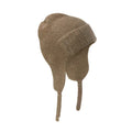 2024 New Fashion Beige Oatmeal 100% Cashmere Beanie Cap Custom Logo Reverse Knit Wool Crochet Earflap Hat for Women