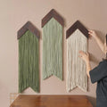 Ins Nordic Wood Tassel Wall Tapestry Bohemia Large Home Wall Hanging Hand-woven Cotton Tapestries Bedroom Decoration