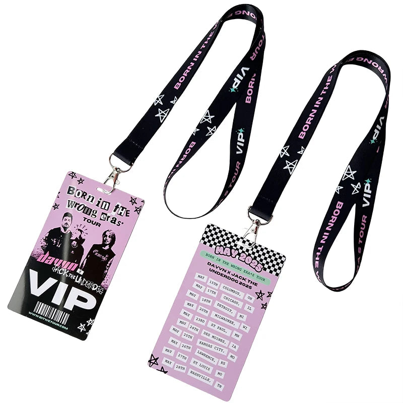 Wholesale VIP Event Backstage Passes PVC Card Badge Lanyard Print Name Holder Lanyards for Event