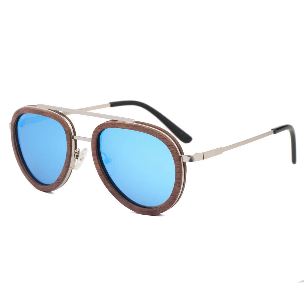 Handmade Wood Sunglasses Wood Frame Bamboo Wood Temple Sunglasses