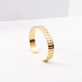High End 18k PVD Gold Plated Stainless Steel Gear Band Cuff Bangle Bracelet for Women Wholesale Jewelry