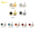 Factory Price Ready to Ship Classic Prong Setting 18K Gold Plated 925 Sterling Silver Round 5MM VVS Moissanite Stud Earring