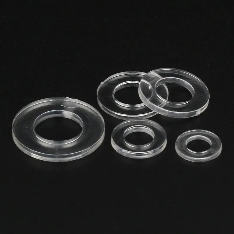 Customized Flat Clear Plastic Washers Transparent Soft Hard PVC Washers
