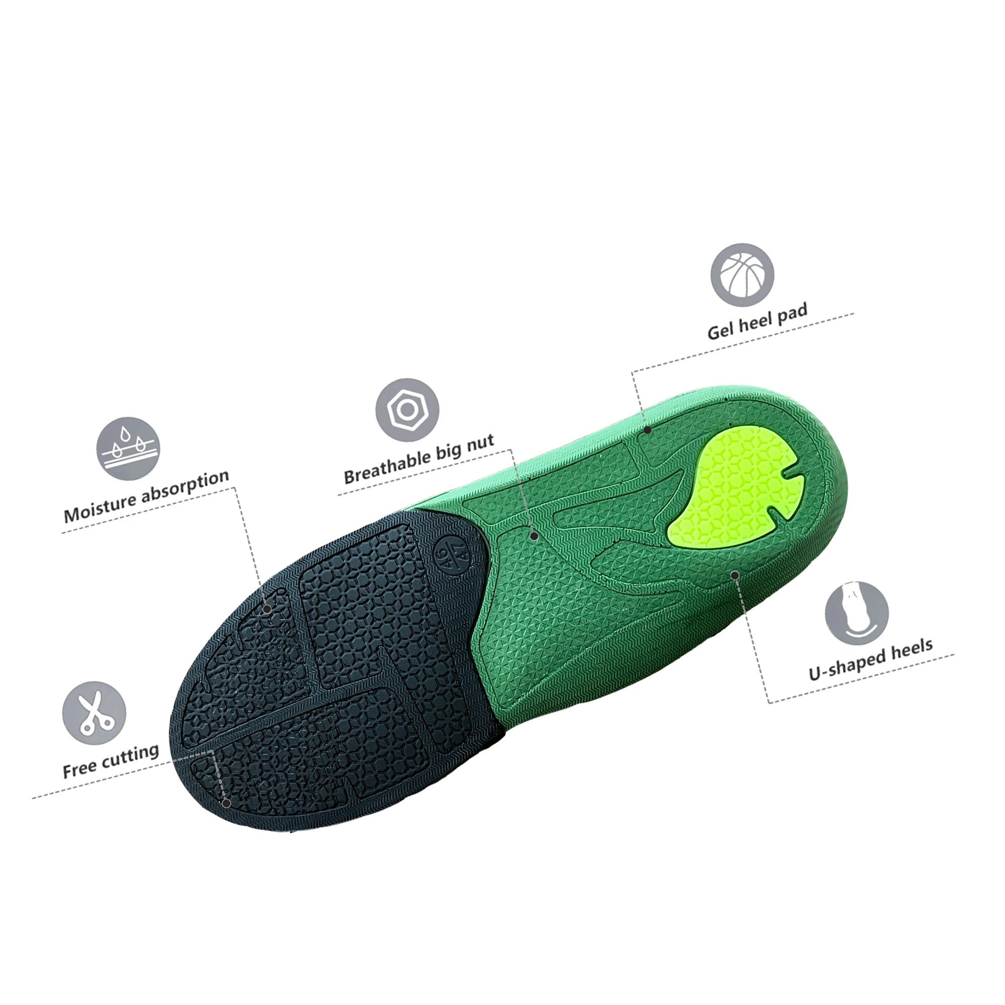 Pu Smart Insole Arch Support Orthotics Heat Vktry Orthopedic Leather Insoles