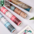 Textured Self Adhesive Sticker Wallpaper Colourful Wooden Planks Design Full Roll Home Decor Wallpapers