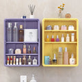 Large Wall Mounted Multifunctional Plastic Rectangle Waterproof Cosmetic Makeup Storage Box MegaBDM