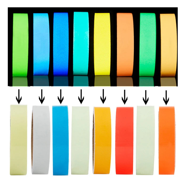 3 Meters Long PET PVC Night Light Glow in the Dark High Visibility Anti Skid Waterproof Luminous Stair Safety Warning Grip Tape