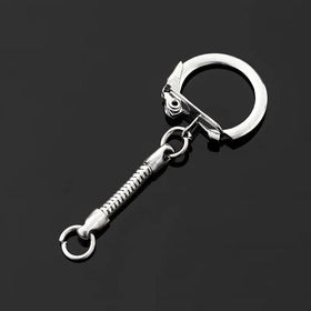 QIXI 23mm*60mm Wholesale Elegant Metal Key Buckle With Snake Chain Customized Key Chain Sets Metal Crafts Hardware Accessories