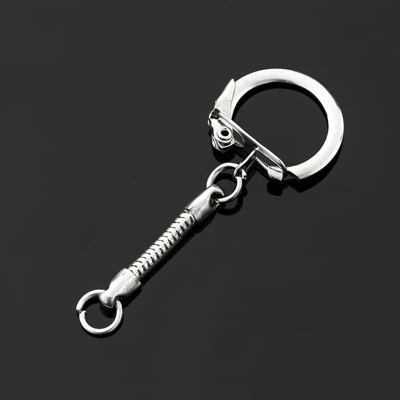 QIXI 23mm*60mm Wholesale Elegant Metal Key Buckle With Snake Chain Customized Key Chain Sets Metal Crafts Hardware Accessories