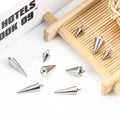 Bracelet Necklace Earring Conical Pendulum Accessories Stainless Steel Pendant Stud Con for Jewelry Making
