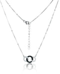QX Custom OEM Fine Jewelry 925 Sterling Silver Cubic Zirconia Circle Female Nice Delicate Simple Women Fashion Necklaces