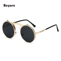 Boyarn Instock Sun Glasses Fashionable Round Antiradiation Flip up Lunettes De Soleil Sunglasses Eyewear