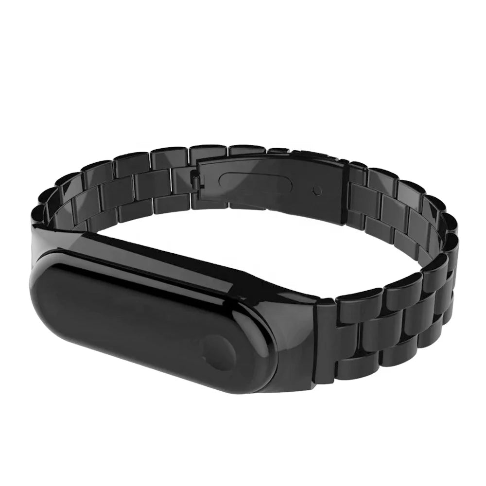 Fashion Stainless Steel Bracelet for XiaoMi Band 3 Watch Band Replacement Accessory Metal Wrist Strap for MIband3
