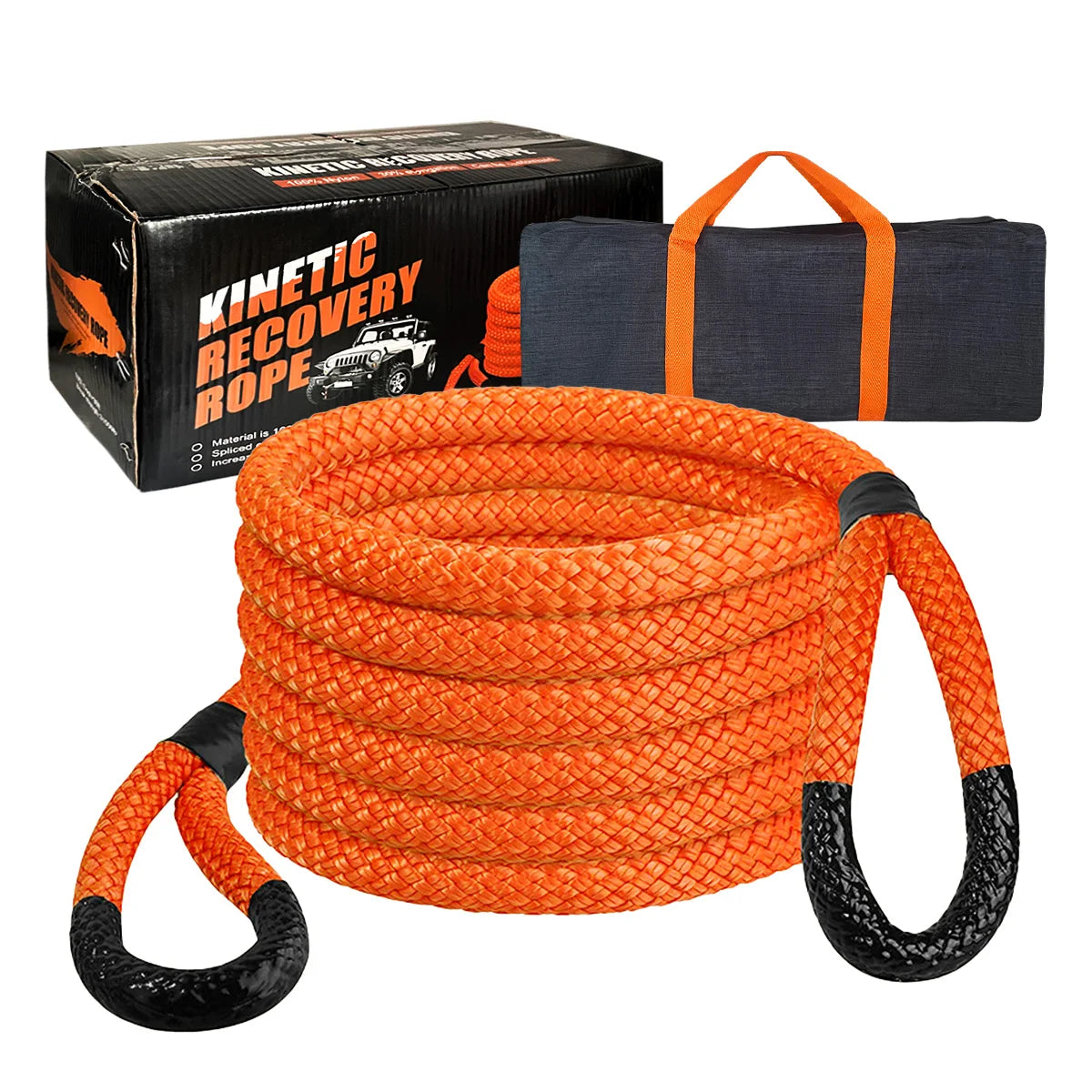 25mm*6m Offroad 4x4 Car Tow Rope  Nylon Polyester Recovery Rope Towing Rope