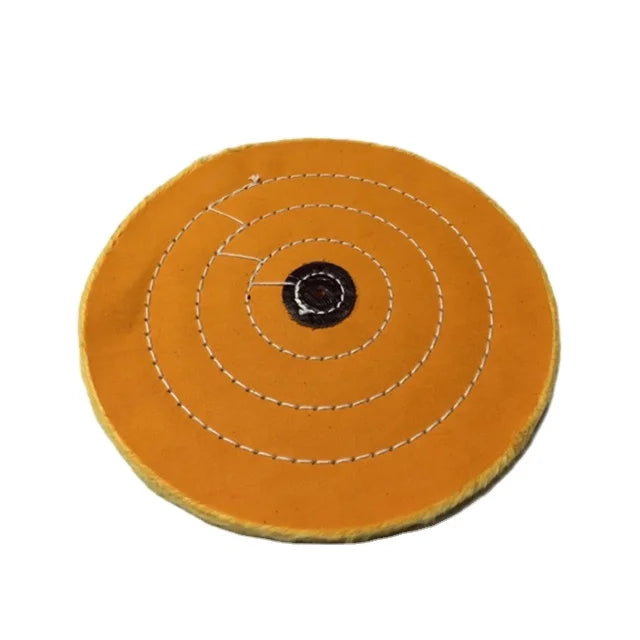 Precision Medium Hardness Cotton Buffing Wheel 100mm 15mm Thickness Mirror Effect Finish OEM Abrasive Tool for Mobile Phone