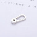 925 Sterling Silver Oval Shape Jewelry Spring Lock Clip Clasp for Bracelet Necklace