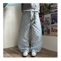 Street and Loose Custom Plus Size Men's Jeans Digital Printed Baggy Denim Jeans Pant for Men Streetwear Baggy Jean