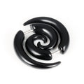 Fashion Punk Black Bull Horn Snail Shape Earrings for Men Women Party Jewelry Gifts