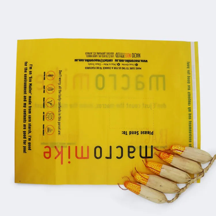 Custom Logo Printed 100% Eco Home Compostable Polymailer Plastic Mailer Clothes Mail Shipping Packaging Mailing Bag for Clothing