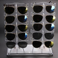 Boyarn 10 Pairs Eyewear Floor Standing Display Acrylic Retail Sunglasses Rack Stand