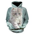 Fitspi Wholesale 3d Printed Hoodies Women Sweatshirts Autumn Long Sleeve Harajuku Hoodie Animal Cute Cat Pullover Dropshipping