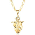 Brass Disc Accessories Jewelry Women Men Mexican 14k Gold Plated Pendants