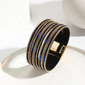 2025 Hot Sale Diamond Leather Bracelet Fashion Leather Bracelet Magnetic Clasp Exquisite Multi-layer Leather Bracelet Women
