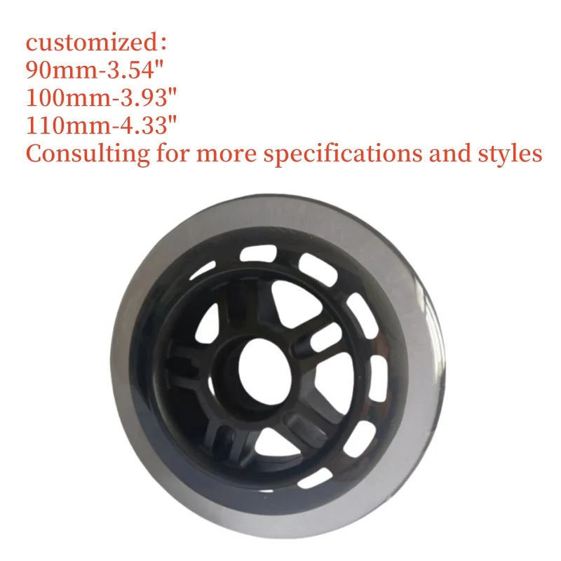 Customized Professional Speed Skating Inline Roller Skate Wheels 24mm Thickness 85A-90A Hardness High Rebound Outdoor Use