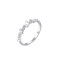 FUAMAY Adjustable S925 925 Sterling Silver Dainty Butterfly Engagement Ring for Women Classic Wedding and Party Accessory