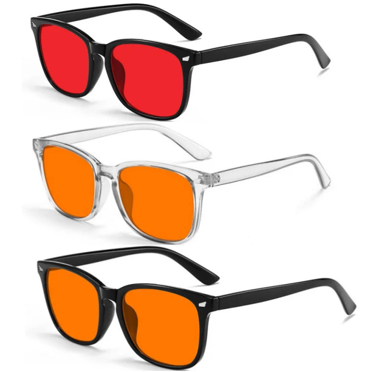 2025 Yellow Lens Orange Night Clear Big Frame Shade Unisex 100% Orange Amber Anti Blue Red Diamond Foldable Lightweight Eyewear