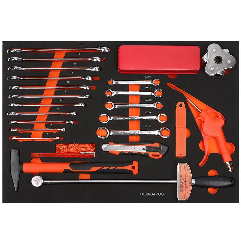 Srunv Mechanic Cr-v Socket Wrench Hand Mechanical Maintain Tools Set Box for Auto Repair