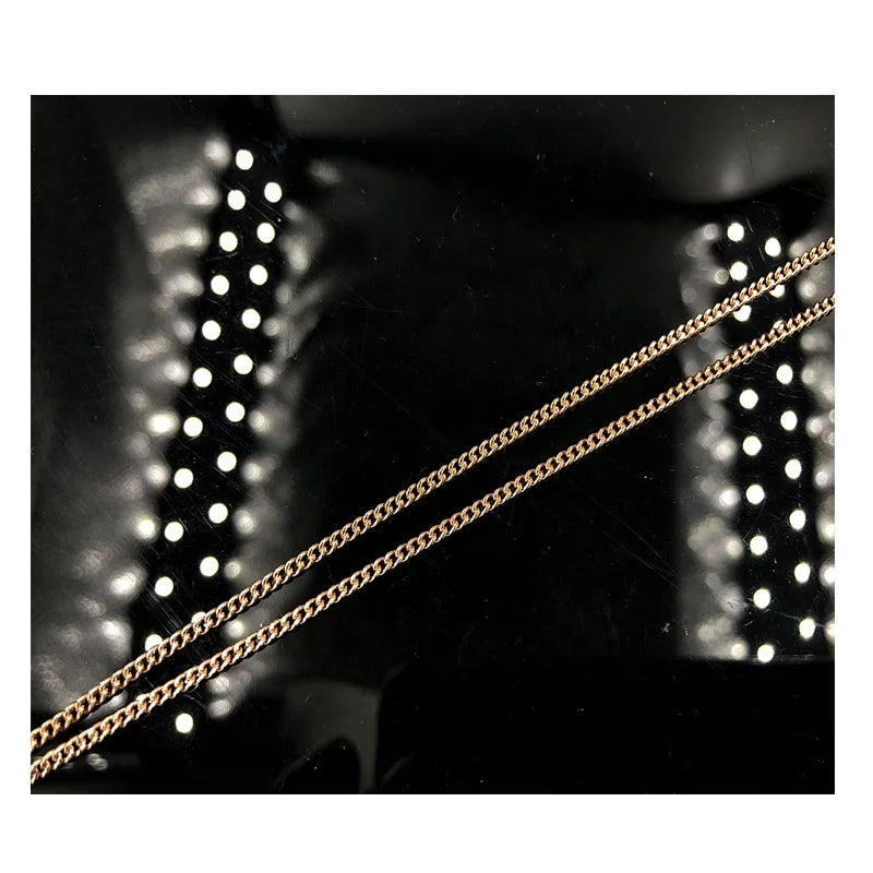 BZM 2026 New 60*0.15CM Rose Gold Box Linked Chain