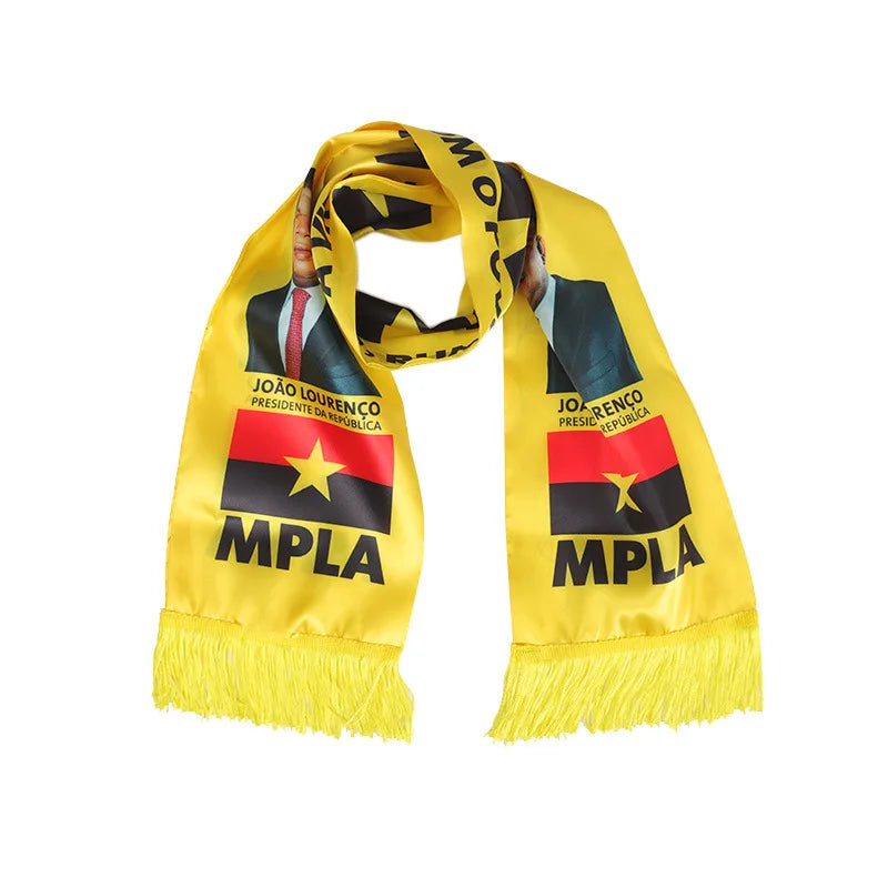 African Elections Angolan Campaigns Fans Scarves Election Campaigns Satin Scarves