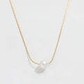 Joolim Jewelry Gold Plated Fresh Water Pearl Pendant Daity Chain Necklace Stainless Steel Jewelry Wholesale