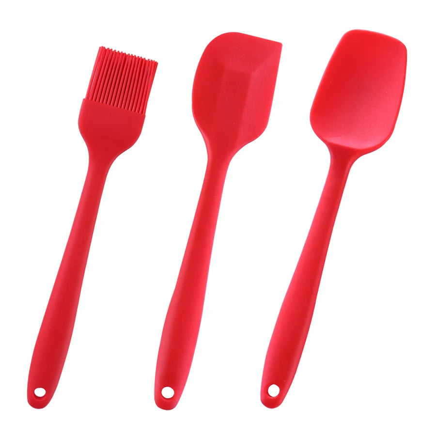 Ready to Ship Food Safe Baking Tools Silicone Spatula Set Cake Scraper Butter with Good Quality