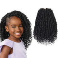 10" Passion Twist Crochet Hair Pre Looped Passion Twist Hair Pre-Twisted Short Braiding Twist Crochet Hair for Women and Kids