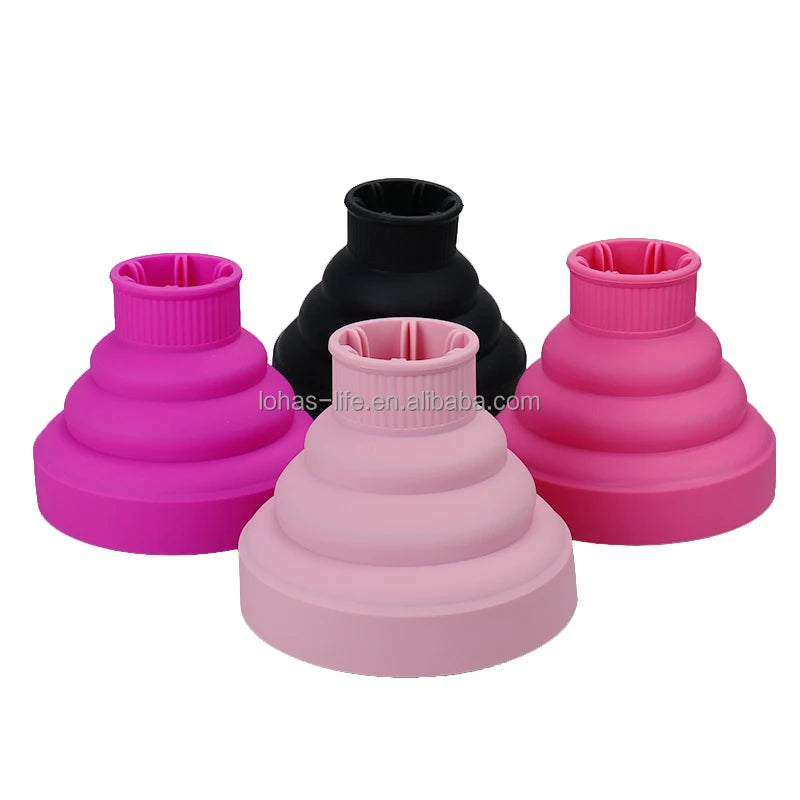 LOHAS Universal Hair Dryer Diffuser Retractable Foldable Rubber Hair Diffuser Sprayer for Curly Hair