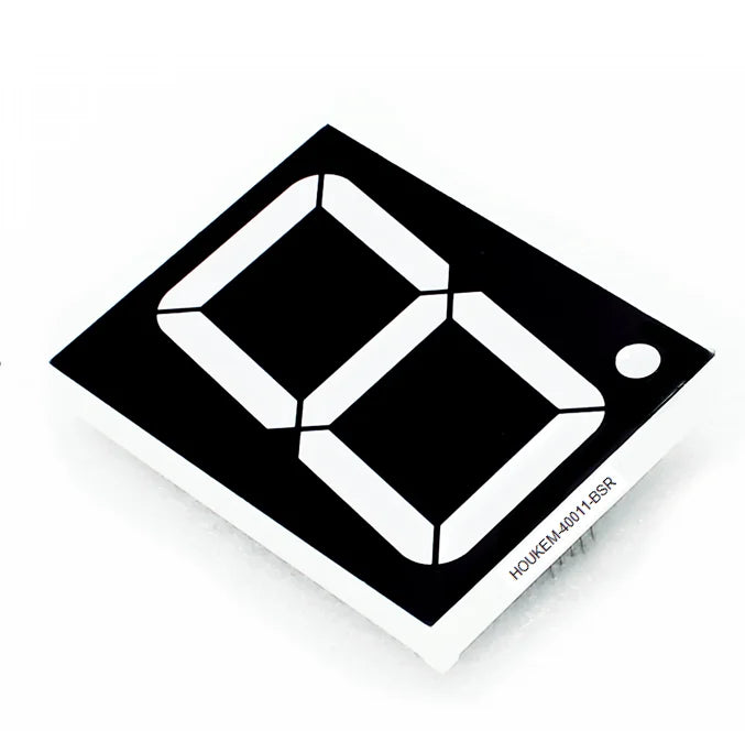 White 7 Segment Anode 4 Inch One Digit Large 7 Segment Display 100mm Houkem 40011-BW