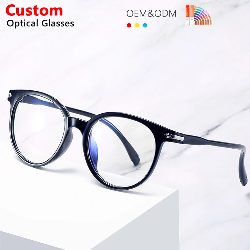 2025 New Retro Fashionable Flat Light Mirror Transparent Color Spectacle Frame Optical Women Men Eyeglasses Frames