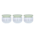 Cosmetic Packaging 250ml Clear Empty Plastic Cream Jar Facial Cream Pot Body Scrub Cosmetic PET Plastic Container With Green Lid