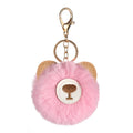 Soft Fluffy Pom Pom Keychain Cute Bear Stuffed Plush Keychain Handbag Charm Pendant Decoration Keyring Gifts