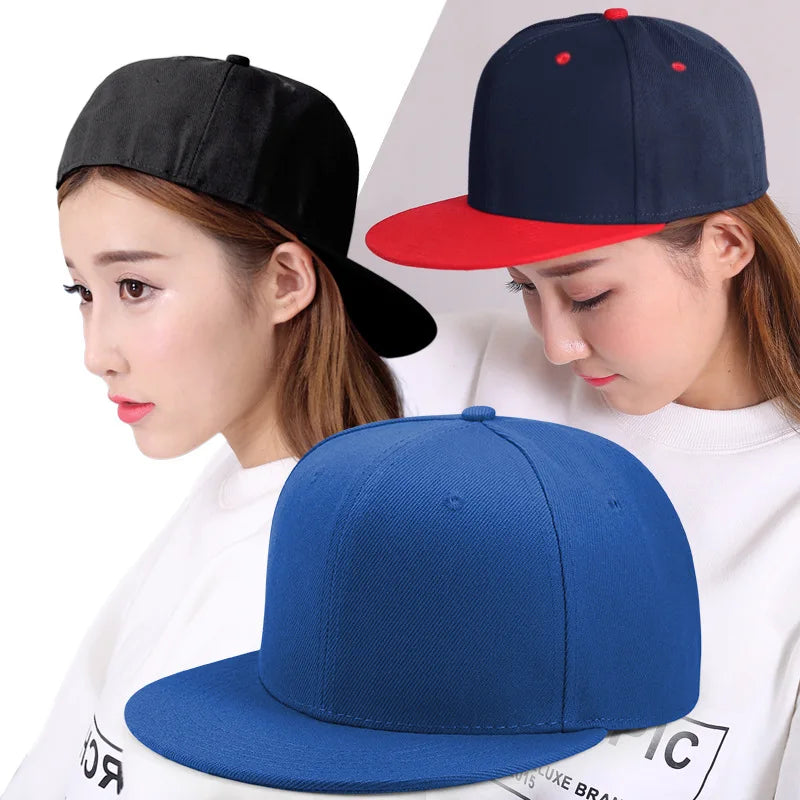 Custom Hip Hop Flat Bim Baseball Hat Men Women Street Sunshade Cap Large Head Size XXXXL Fitted Snapback Cap for Men