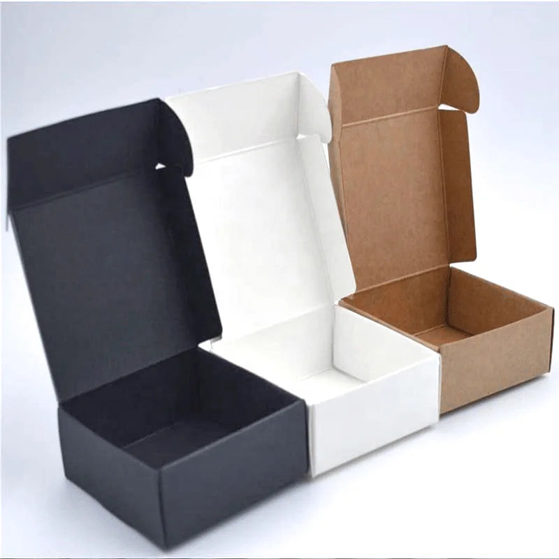 Customized Product Packaging Small White Box Packaging Plain White Paper Box Black Cardboard Box