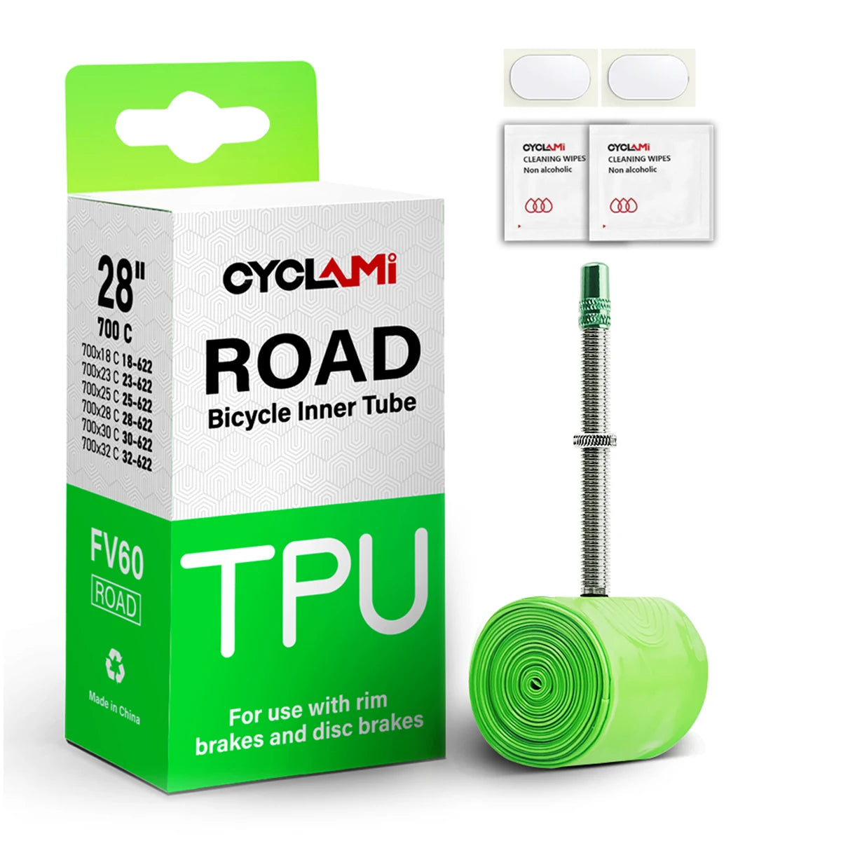 Ultralight 700c TPU Road Inner Tube 60mm Length Bicycle Tire with French Valve Super Light 18 25 28 32 38g for Road MTB