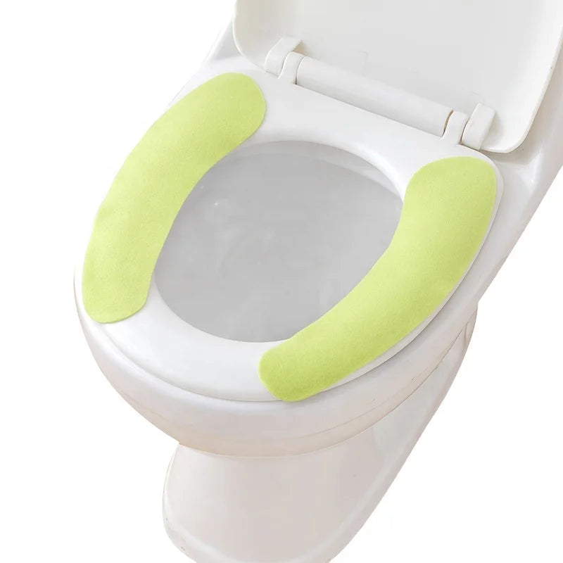 Washable Plastic Flannelette Reusable Electrostatic Adsorption Toilet Seat Cushion Cover Eco-Friendly Sanitary Protection for