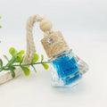 Wholesale 3ml air Freshener Difuser Empty Crystal clear Car Hanging Perfume Bottle with Wooden Cap