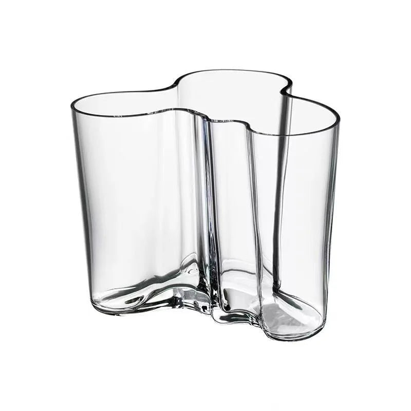 Factory Direct Sale Modern Style Wedding Flower Small Irregular Crystal Glass Tabletop Vase