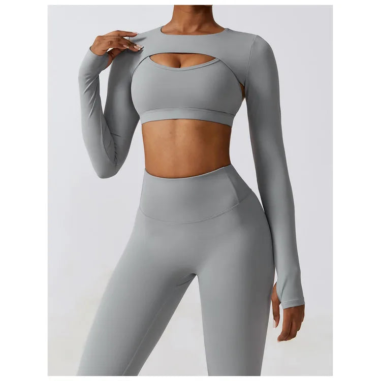 High Quality Yoga Set Sport Bra and Tight Pants With Vest 3 Piece Set Yoga Wholesale Seamless Scrunch Butt Leggings Yoga Set