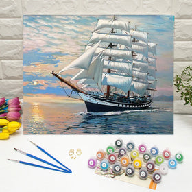 Best Quality Classic Style Scenery Canvas Oil Painting Without Frame DIY Oil Painting by Numbers for Home Wall Decoration