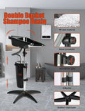 Barber Wash Basin Portable Shampoo Sink Salon Deep Sink Shampoo Bowl for Home SPA Barber Chair